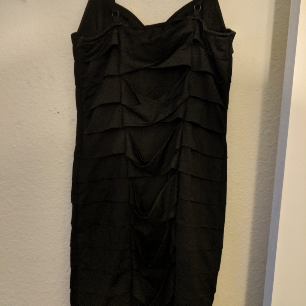 Tight black dress with cuts super sexy